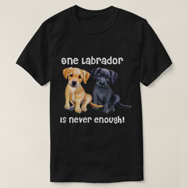 Labrador Pet Dog Funny T-Shirt Cadeau noir or y (Design devant)