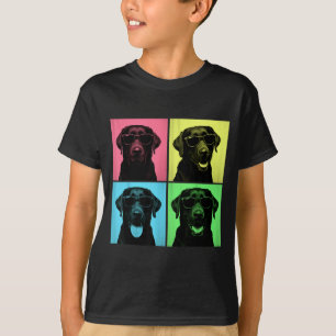 Labrador Pop Art Funny Black Lab Dog Lover Photo T-Shirt