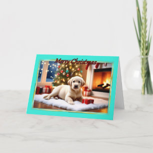 Labrador Pup Christmas Card