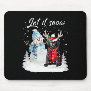 Labrador Pup Santa Dog Christmas Snowman Xmas Paja Mouse Pad