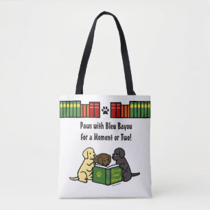 Labrador Puppies Reading Book Bag Books