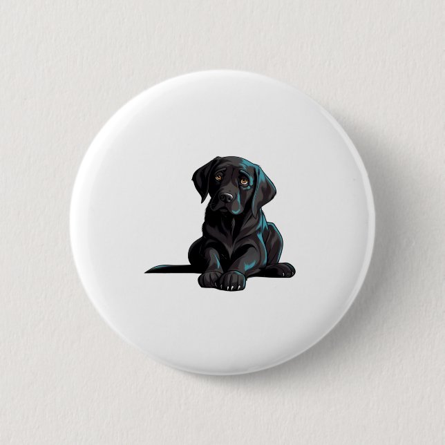 Labrador Puppy   2 Inch Round Button (Front)