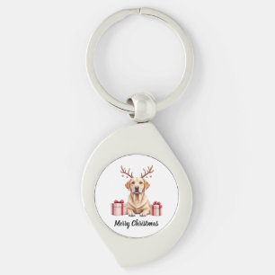Labrador Reindeer Keychain
