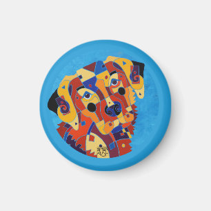 Labrador Retreiver sur un aimant