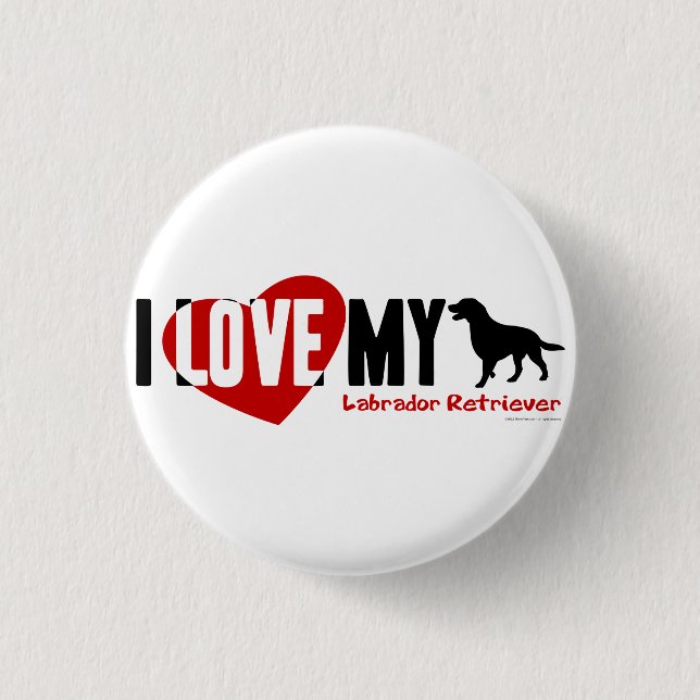 Labrador Retriever 1 Inch Round Button (Front)