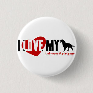 Labrador Retriever 1 Inch Round Button