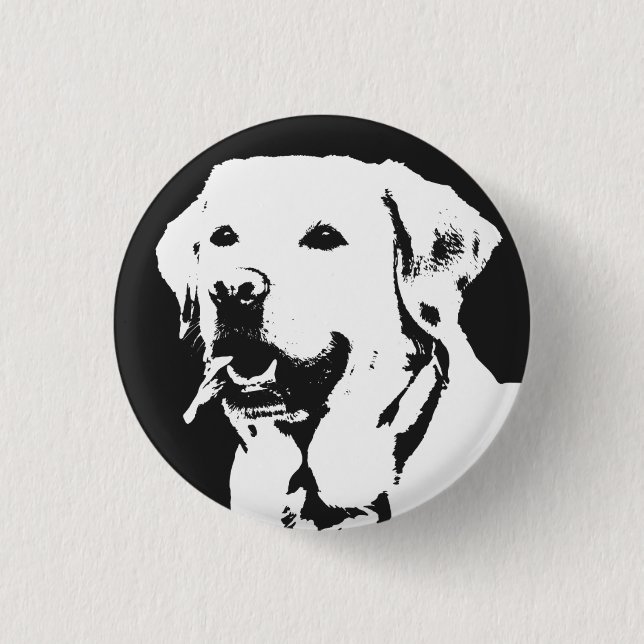 Labrador Retriever 1 Inch Round Button (Front)