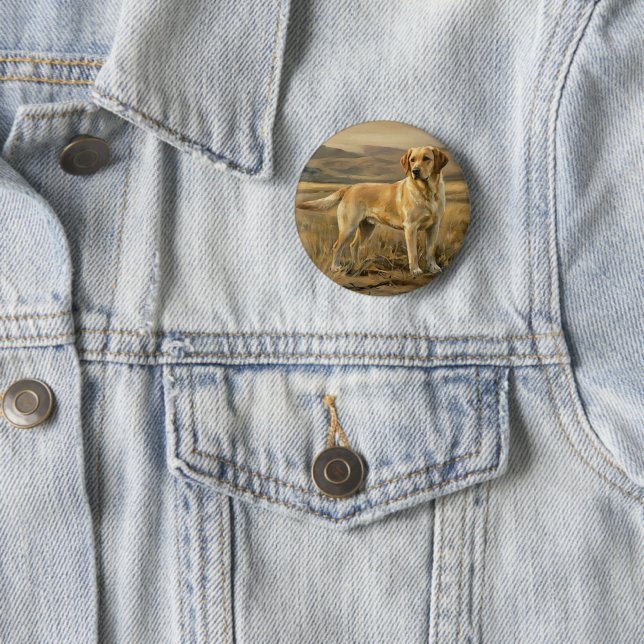 Labrador Retriever 2 Inch Round Button (In Situ)