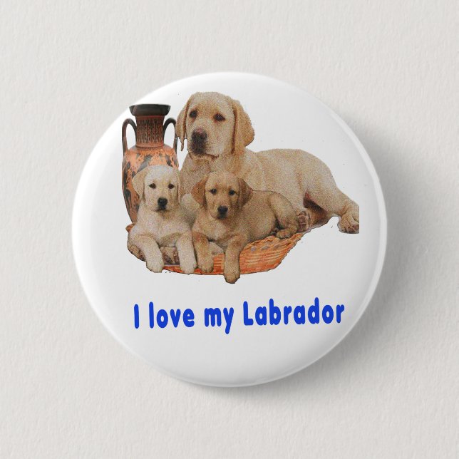 Labrador Retriever 2 Inch Round Button (Front)