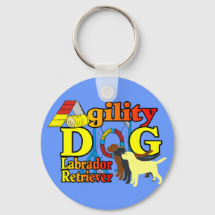 Labrador Retriever Agility Keychain