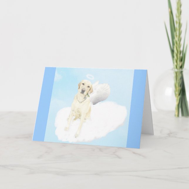 Labrador Retriever Angel Sympathy Card Dog (Front)