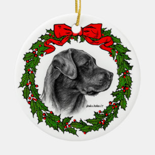 Labrador Retriever Art by Glenda S. Harlan Ceramic Ceramic Ornament