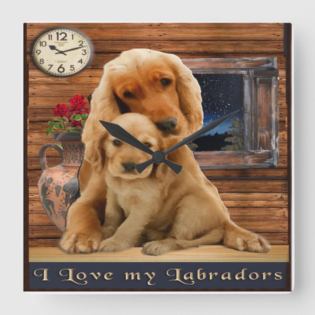 Labrador retriever art clock (Front)