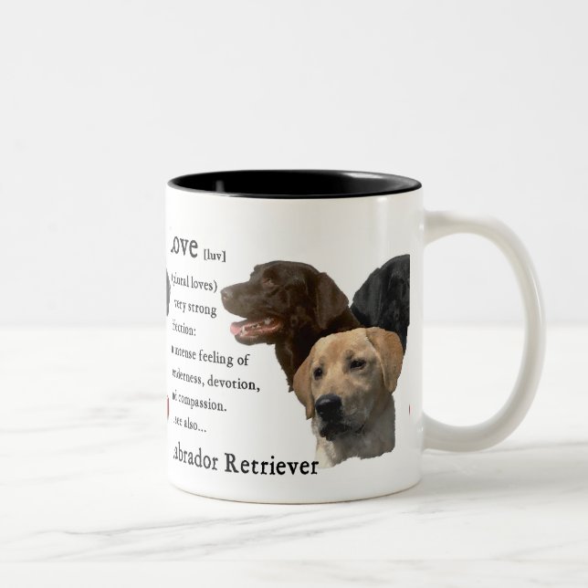 Labrador Retriever Art Gifts Two-Tone Coffee Mug (Right)