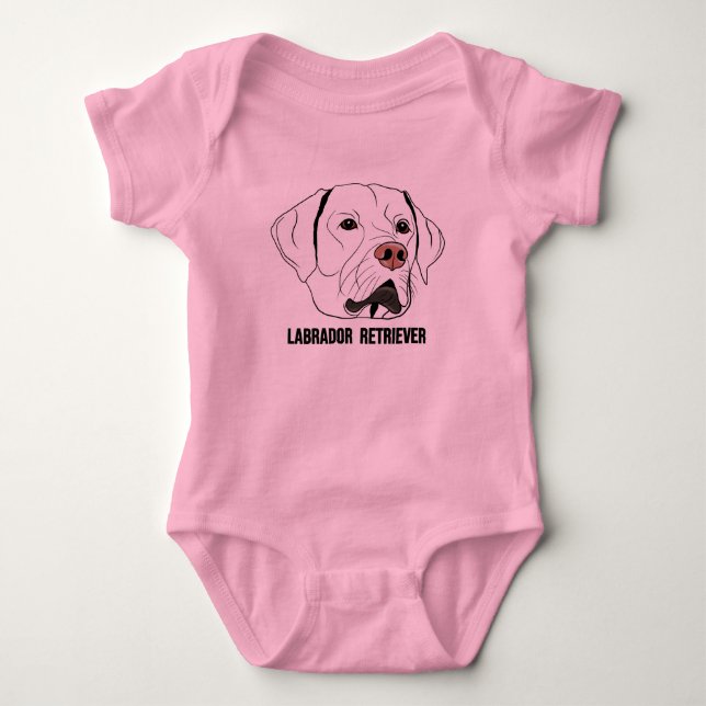 LABRADOR RETRIEVER baby bodysuits (Front)
