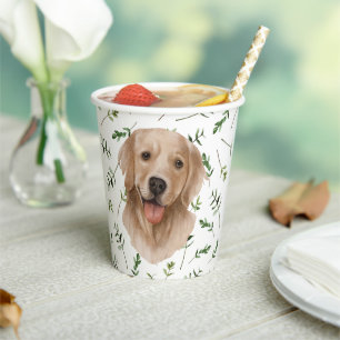 Labrador Retriever Baby Shower Watercolor Theme Paper Cups
