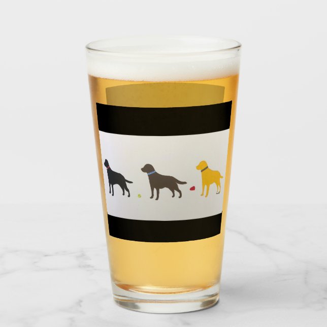 Labrador Retriever Beer Glass (Back Filled)