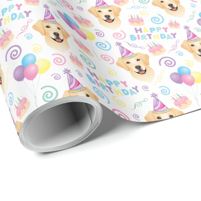 Labrador Retriever Birthday Wrapping Paper (Roll Corner)