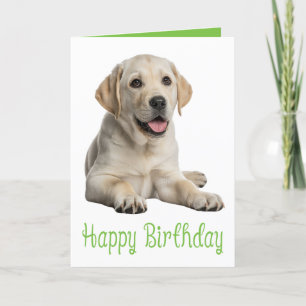 Labrador Retriever Birthday Yellow Lab Puppy Dog Card