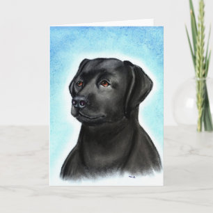 Labrador Retriever Black Blank Greeting Card