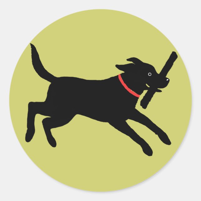 Labrador Retriever (Black) Classic Round Sticker (Front)