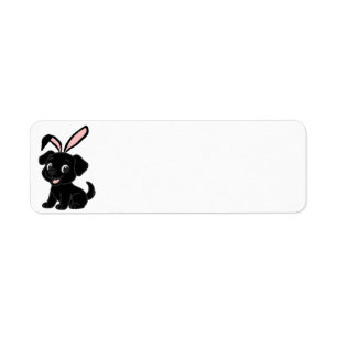 Labrador Retriever Black Easter Sitting Cartoon