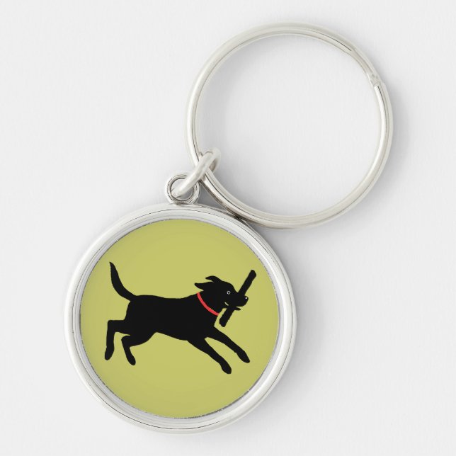 Labrador Retriever (Black) Keychain (Front)