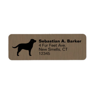 Labrador Retriever Black Lab Dog Return Address