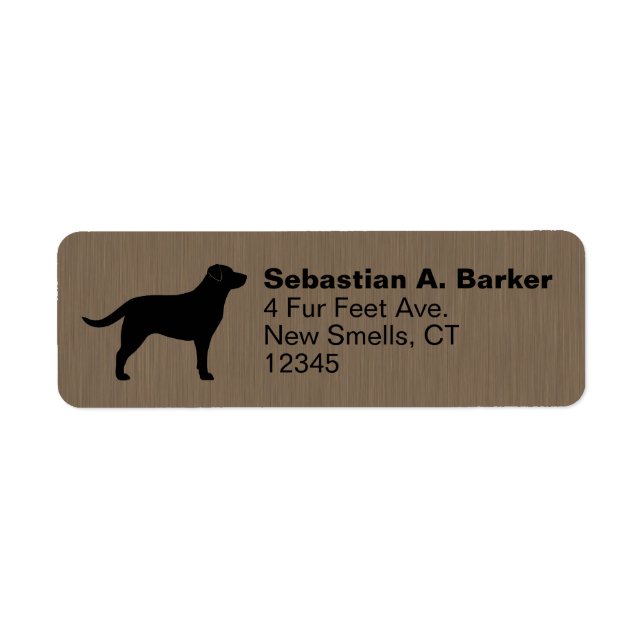 Labrador Retriever Black Lab Dog Return Address (Front)