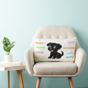 Labrador Retriever Black Lab Traits Lumbar Pillow