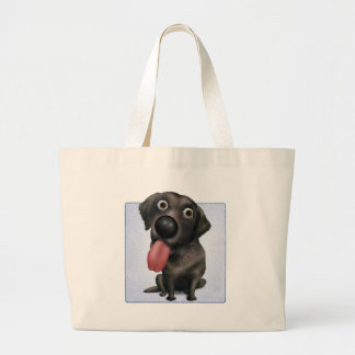 Labrador Retriever (Black) Large Tote Bag