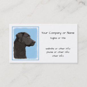 Labrador Retriever Black Painting Original Dog Art Business Card