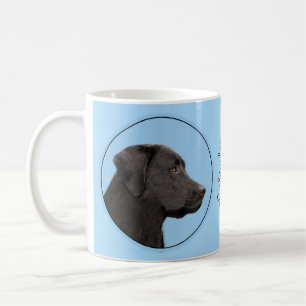 Labrador Retriever Black Painting Original Dog Art Coffee Mug