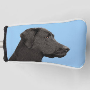 Labrador Retriever Black Painting Original Dog Art Golf Head Cover