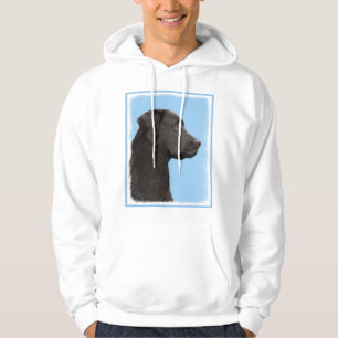 Labrador Retriever Black Painting Original Dog Art Hoodie