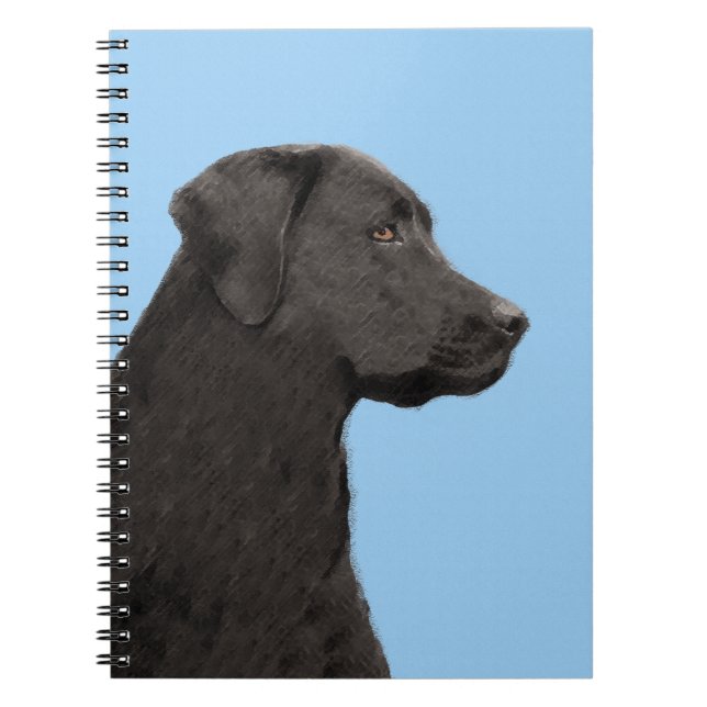 Labrador Retriever Black Painting Original Dog Art Notebook (Front)