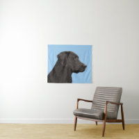 Labrador Retriever Black Painting Original Dog Art
