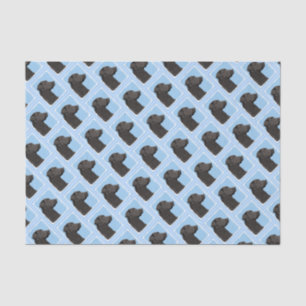Labrador Retriever Black Painting Original Dog Art Tissue Paper