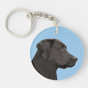 Labrador Retriever Black Peinture Original Chien A