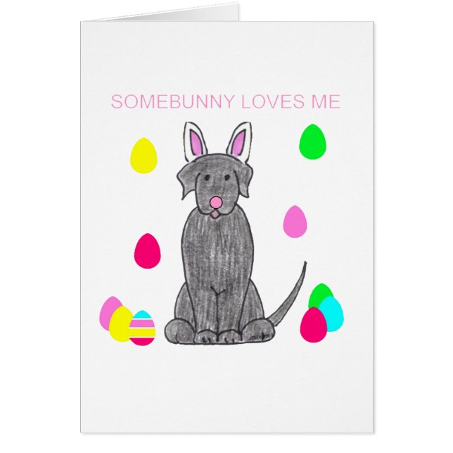 Labrador Retriever Black Somebunny Loves Me (Front)
