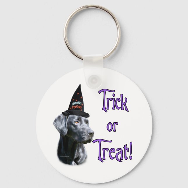 Labrador Retriever (black)Trick Keychain (Front)