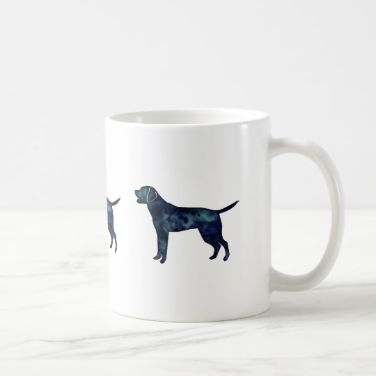 Labrador Retriever Black Watercolor Silhouette Coffee Mug