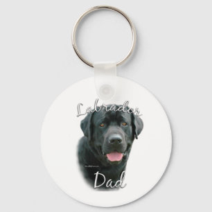 Labrador Retriever (blk) Dad 2 Keychain