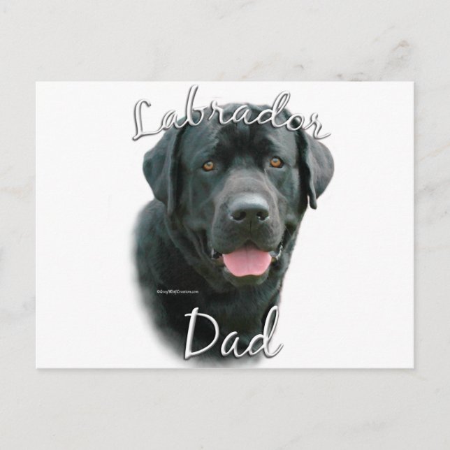 Labrador Retriever (blk) Dad 2 Postcard (Front)