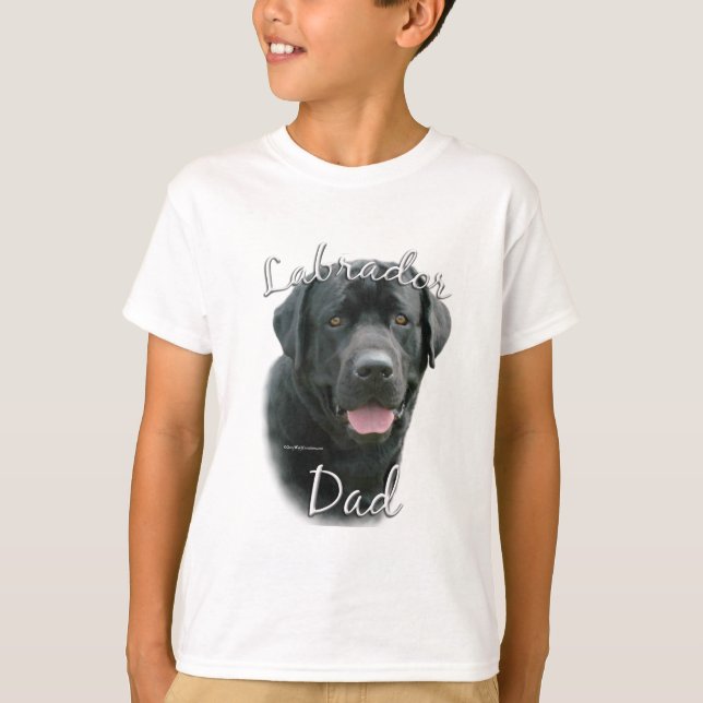 Labrador Retriever (blk) Dad 2 T-Shirt (Front)