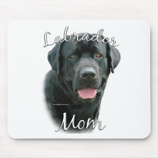 Labrador Retriever (blk) Mom 2 Mouse Pad (Front)
