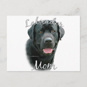 Labrador Retriever (blk) Mom 2 Postcard