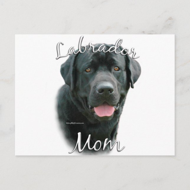 Labrador Retriever (blk) Mom 2 Postcard (Front)