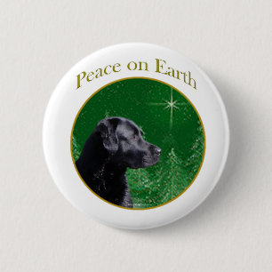 Labrador Retriever (blk) Peace 2 Inch Round Button