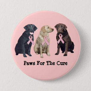 Labrador Retriever Breast Cancer Button